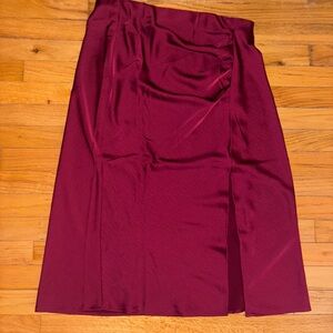 a new day maroon satin Skirt